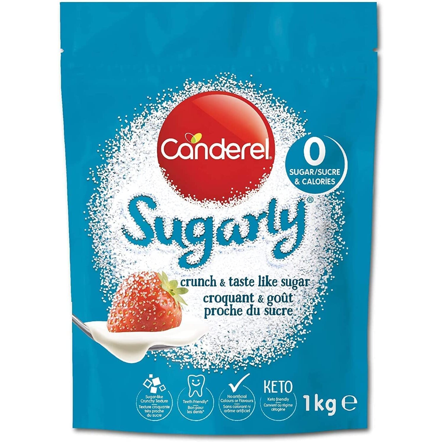 Canderel Sugarly Crunchy Sweetener 1kg VALUE PACK Equivalent to 2kg of Sugar